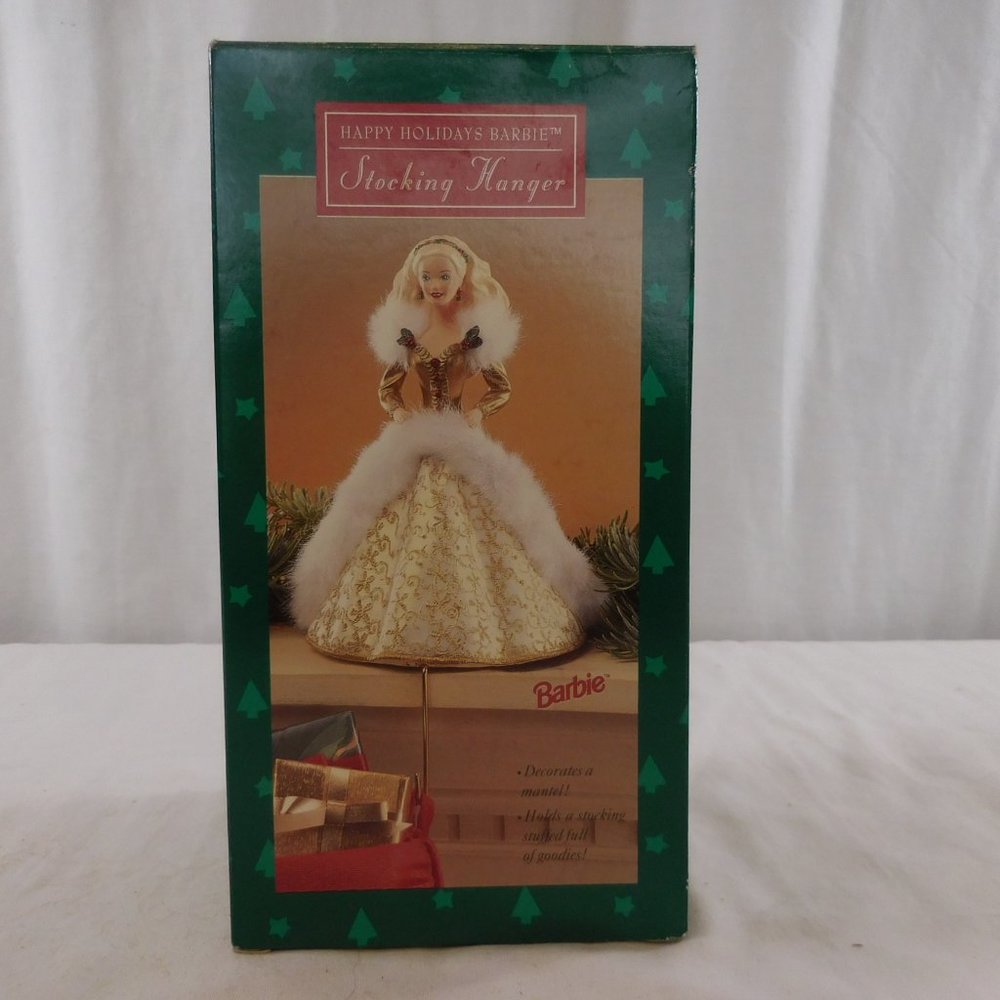 Hallmark, Barbie, Christmas stocking hanger New in Box removed for pictures